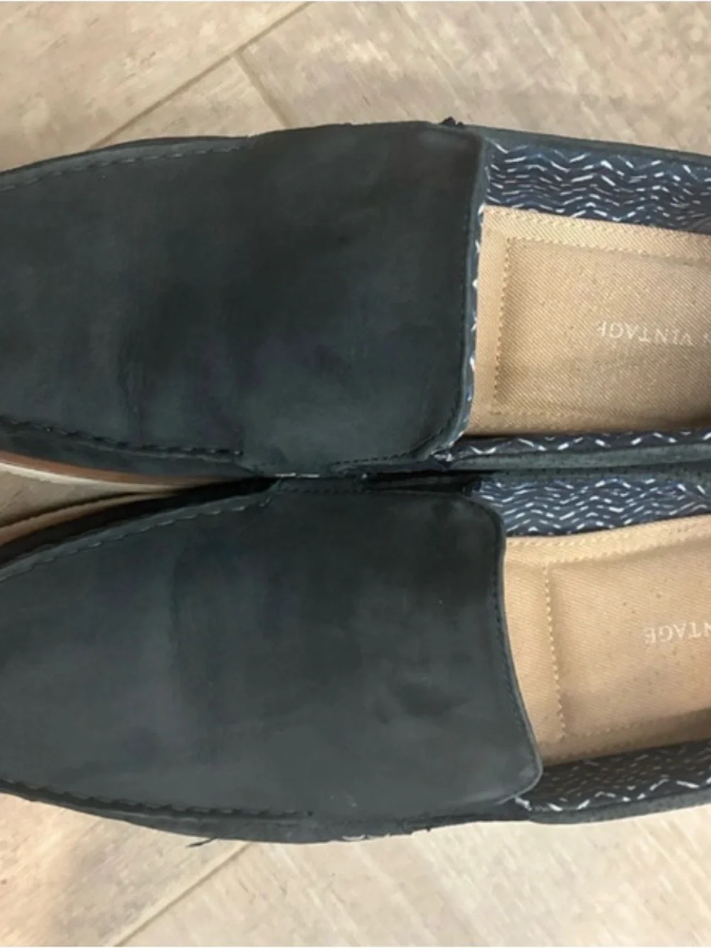 Crown Vintage Black Slip-On Loafers